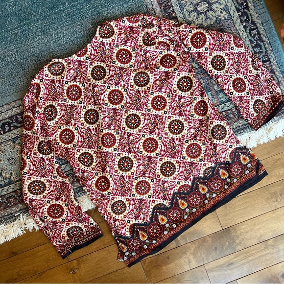 ✨3/15$ red tunic shirt, vintage - Picture 5 of 6